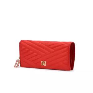 닥스 액세서리 25FW [CARLISLE] 레드 칼라일 엠보 소가죽 골드 DD 중지갑 DCWA5F260R2