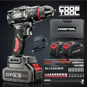 코스툴 해머 드릴 드라이버 충전식 무선 4.0AH 배터리