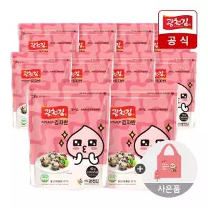 [광천김x카카오] 어피치 김자반 40g x 10봉 + 카카오 장바구니 (랜덤1종)