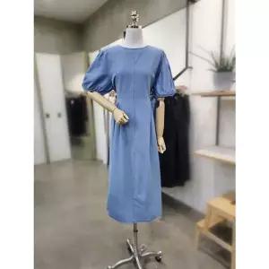 [NS홈쇼핑]ABFZ[2컬러]넥라운드 허리다트 데님 원피스(ABZ2HO33)[35147859]