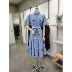 [NS홈쇼핑]ABFZ 셔츠카라 버튼프릴 데님 원피스(ABZ2HO32)[35147917]