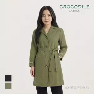 [크로커다일레이디] 소매 자수 벨티드 트렌치 코트_CLCMCT101