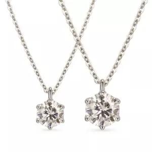 18k 클라라 모이사나이트 6프롱 펜던트 2캐럿