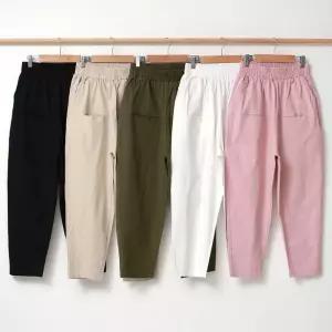 제니유 여름  여성 항아리 스판 배기팬츠 빅사이즈 통바지