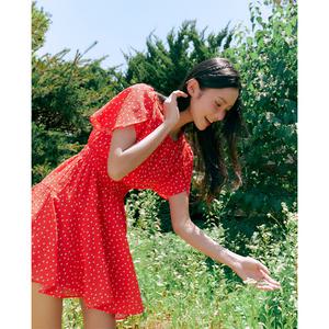 도트 프린트 미니원피스 AQ2WO561