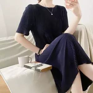 [NS홈쇼핑]제니유 플리츠 여성 냉감 반팔 원피스 홈웨어 빅사이즈[35229959]