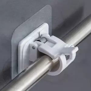 벽걸이 커튼봉 무타공 2개 접착식 브라켓 창문 커튼 거치대