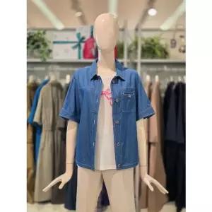 [갤러리아] 크로커다일레이디 세미 오버핏 데님 셔츠형 자켓 CLEMJK203