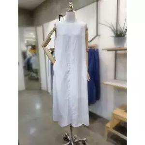 [NS홈쇼핑][2컬러]넥라운드 린넨 민소매 롱 원피스(ABZ2QO11)[35250534]