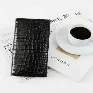 닥스 액세서리 남성 24FW [스테디셀러]블랙 로고장식 소가죽 중지갑 WBWA4F580BK