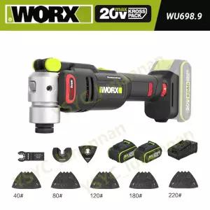 WORX 웍스 WU698 브러시리스 다기능 절단기 만늘컷터 그라인더 범용 보물 커터 20V 4.0Ah 배터리2개