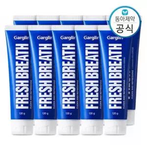 후레쉬브레스치약 스피아민트 120g 10개 구취제거 구강유해균 감소