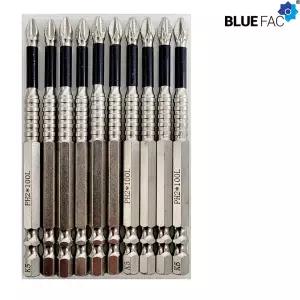 블루팩 육각축비트 BDB-N100A10p세트 십자PH2 나사마모없는 드릴 드라이버날