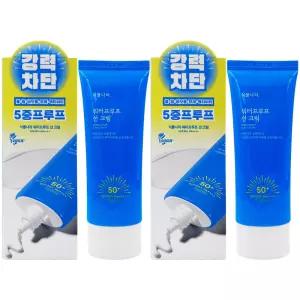 식물나라 워터프루프 선크림 100ml x2개 SPF50+ 대용량