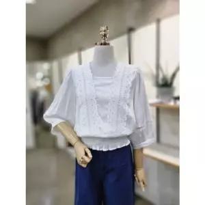 [갤러리아] ABFZ[3컬러]자수펀칭 7부소매 블라우스(ABZ2ZB34)