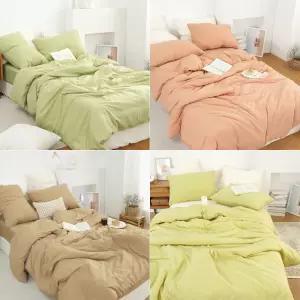 사계절 부드러운 호텔 이불커버 침구 먼지없는 순면 광목 싱글 더블 퀸 S D Q