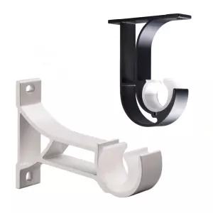 커튼봉 브라켓 받침대 천장고정 고정대 커텐봉 지지대 벽설치 커튼브라켓 지지대 1p