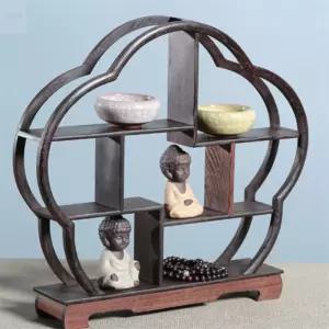 핫딜 컵장식장 컵진열장 매화 찻잔 다관 장식장30x30cm