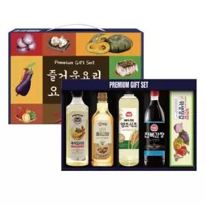 정통 요리5종 장갑 요리올리고당(5세트/1박스) 바삭요리유 올리고당 사과식초 전복간장 위생장갑 설날선물