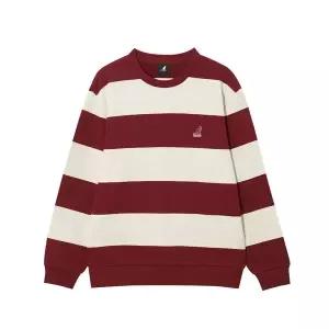갤러리아 [캉골] 볼드 스트라이프 스웨트셔츠 1785 버건디 (KRFCRT17850)