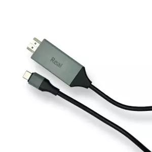 휴대폰케이블 레알 USB3.1 TYPE-C to HDMI 4K MHL 2M 맥북/USB 변환 영상 C타입 젠더 모니터 C핀 핸드폰