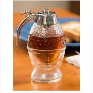 D14 단수이 꿀 보관용기 허니용기 꿀디스펜서 유리디스펜서 허니디스펜서 허니보관통