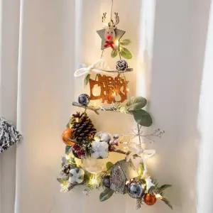 플라워트리 크리스마스 벽트리 나무 LED 디어포레스트우드 60cm