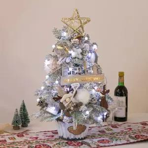 플라워트리 크리스마스 미니트리 화분 설국 산타 스노우 60cm