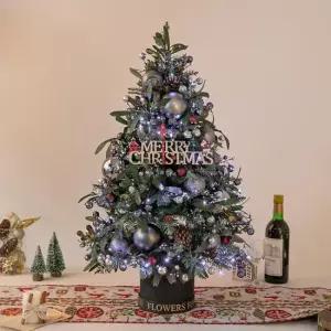 플라워트리 크리스마스 미니트리 화분 올리브 글로시 80cm 장식