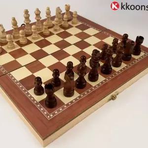 자석 체스 세트 고급 접이식 체스판 원목 체스 세트 게임 보드 장난감