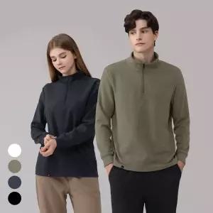 에버라스트 하프 집업 티셔츠 남여공용 소프트 기모