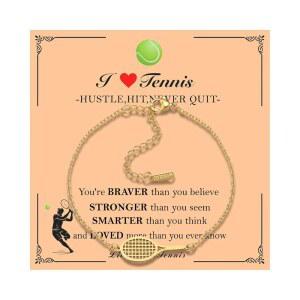 여성용 MORIANCE 스포츠 팔찌 골드 도금 조절 야구 배구 농구 테니스 라켓 참 주얼리