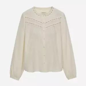 [롯데백화점]써스데이 아일랜드 플라워 자수 포인트 블라우스 T256MBL165W