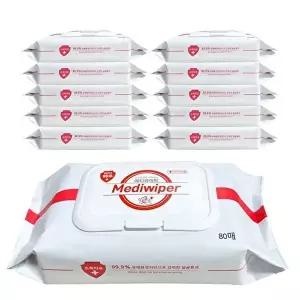 고품질 메디와이퍼 손소독 물티슈 80매 10개입 손소독 소독티슈 소독물티슈 손세정티슈 WFH6E3Y