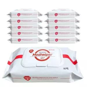 고품질 메디와이퍼 손소독 물티슈 80매 10개입 손소독 소독티슈 소...