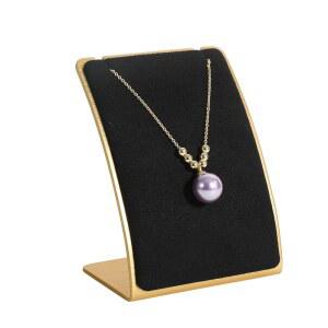 GemeShou 블랙 목걸이 진열대, 판매용 벨벳 주얼리 소형 금속 귀걸이 넥 수납 정리함, 온라인 사진 소품 블랙