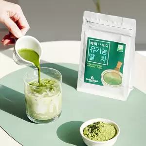 100% 유기농 말차가루 파우더 150g 차광재배 어린잎 녹차가루 말차라떼