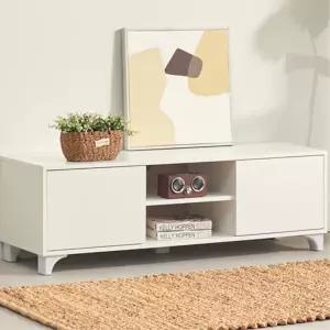 케이블구멍 작은짐보관 낮은 흰색 거실장 세련 장식장 서재 안방