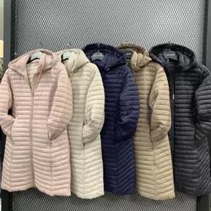 [뱅뱅] HC04 겨울여성 후드탈부착 경량 롱패딩점퍼 가을 누 빔 무릎 길이 세미롱 (S11338546)