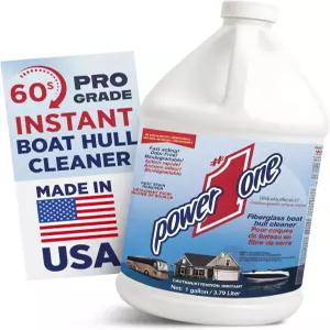 파워 1 원 보트 선체 클리너 1갤런 미국산 - 섬유유리 얼룩 제거기 비닐 녹 해양 콘크리트 FSR 경수 주방