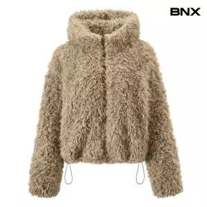 [BNX]래빗 후드 시어링 퍼 스트링 자켓 (BX4JK028L0)