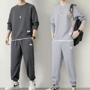 남자 트레이닝복 상하의세트 와플 맨투맨 조거팬츠 3컬러 기모안감 간절기 겨울 편한 남성용 츄리닝세트