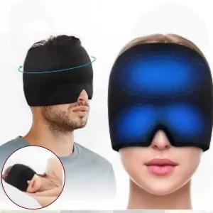편두통완화 모자형 아이스팩  얼굴 냉찜질팩 암막