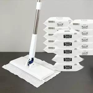 클립톡 참쉬운 밀대 청소기 + 물걸레포 300매(10팩) + 정전기포 150매(5팩) 원터치 밀대