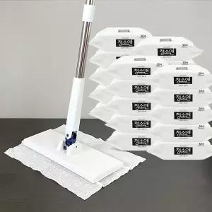 클립톡 참쉬운 밀대 청소기 + 정전기포 600매(20팩) 원터치 밀대