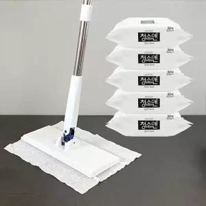 클립톡 참쉬운 밀대 청소기 + 정전기포 150매(5팩) 원터치 밀대