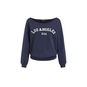 사이다 여성 오프숄더 스웨트셔츠 레터 프린트 Y2k 베이직 캐주얼 트렌디 탑 가을 패션 풀오버 셔츠