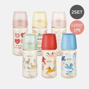 [모윰] 3세대 NEW PPSU 노꼭지 올인원 젖병 270ml 2팩 - 디자인 선택