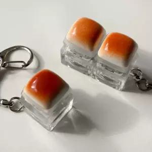 반짝반짝 LED 청축 키캡 키보드키링 2구 키링고리 키캡키링 가방고리 에어팟 아이폰17