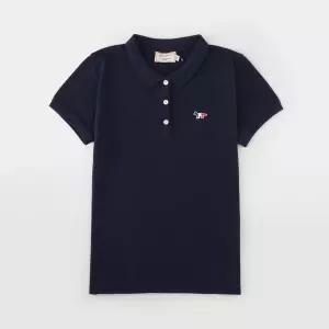 메종키츠네 트리컬러 폭스 패치 폴로 반팔 티셔츠 DW00202KJ7002 NA